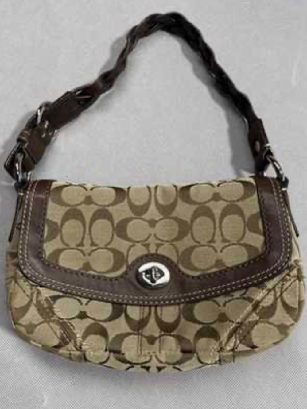 Vintage Coach Chelsea Signature Jacquard Flap Shoulder Bag